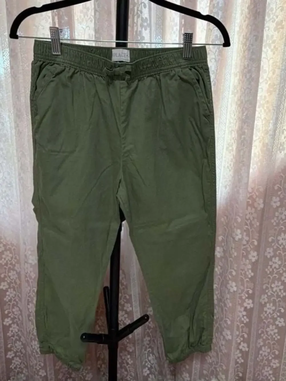The Children's Place Green Twill Jogger Pants Size 14